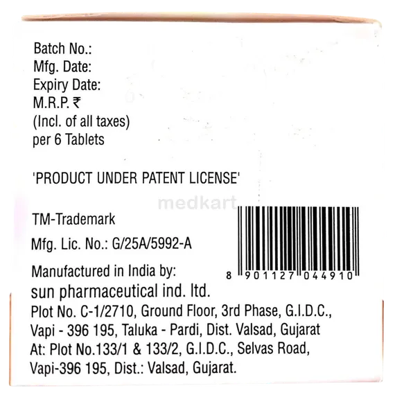 starizo 200 tablet 6's